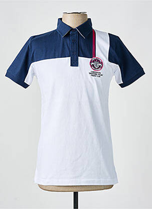 Polo tissage jersey manches courtes bleu CAMBERABERO homme