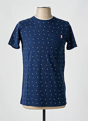 T-shirt stretch manches courtes bleu CAMBERABERO homme