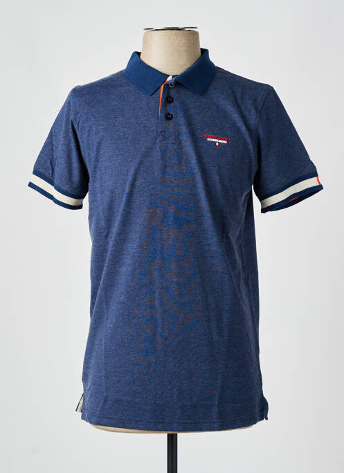 Polo tissage jersey manches courtes bleu CAMBERABERO homme