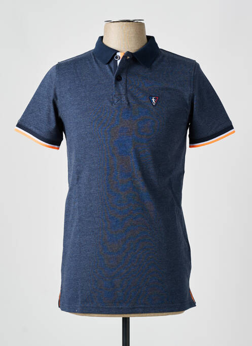 Polo tissage jersey manches courtes bleu CAMBERABERO homme