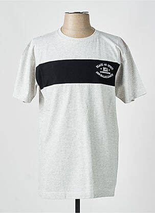 T-shirt stretch manches courtes gris CAMBERABERO homme