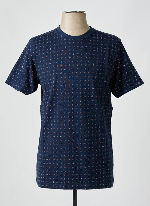 T-shirt coupe droite manches courtes bleu CAMBERABERO homme