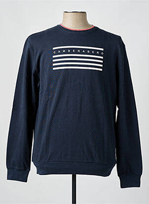 Sweat-shirt manches longues manches longues bleu CAMBERABERO homme
