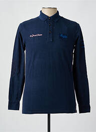 Polo manches longues manches longues bleu CAMBERABERO homme