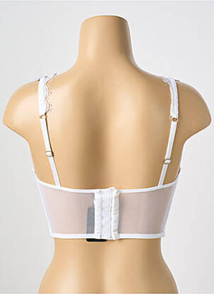 Soutien-gorge tissage dentelle haut soutien-gorge moulé blanc RAVAGE femme