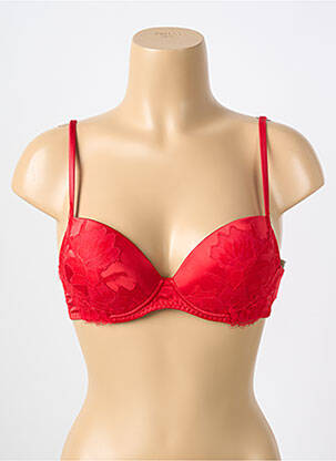 Soutien-gorge effet matière satinée haut soutien-gorge moulé rouge COTTON CLUB femme