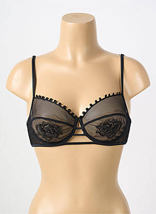 Soutien-gorge légère et transparente haut soutien-gorge emboitant noir RCRESCENTINI BY COTTON BLUB femme