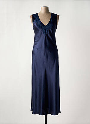 Robe longue sans manche sans manche bleu VIVIS femme