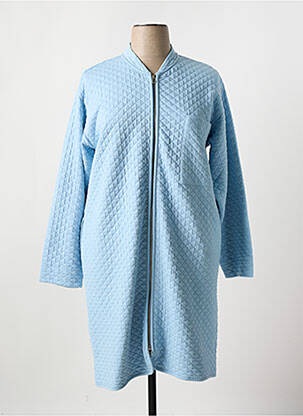 Robe de chambre fermeture zippée sur le devant bleu PLUTO femme