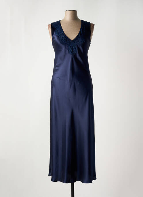 Robe longue sans manche sans manche bleu VIVIS femme