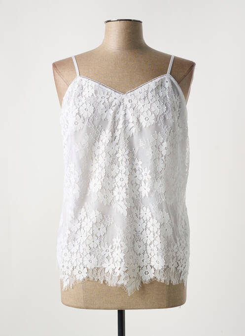 Top/caraco bretelles élastiquées ajustables blanc LISE CHARMEL femme