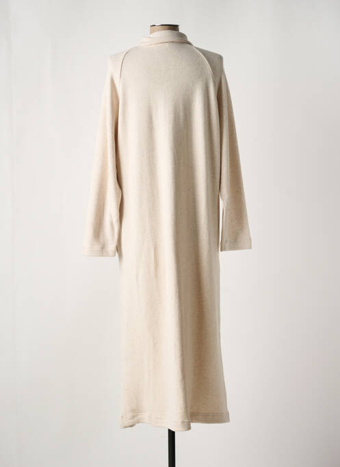 Chemise de nuit manches longues beige PLUTO femme