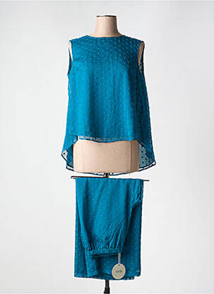 Pyjama coupe droite bleu VIVIS femme