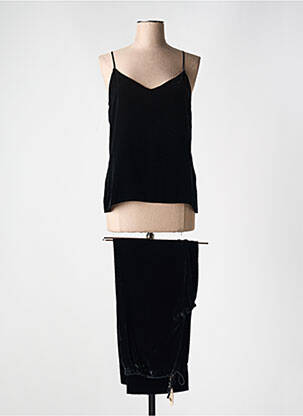 Pyjama coupe droite noir VIVIS femme