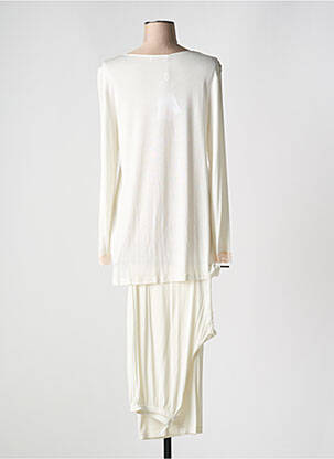 Pyjama coupe droite blanc LIONELLA femme