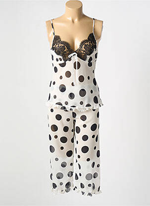 Pyjama coupe droite blanc ALBA femme