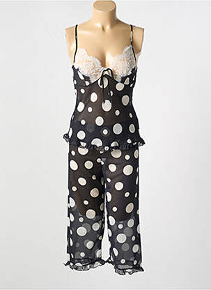 Pyjama coupe droite noir ALBA femme