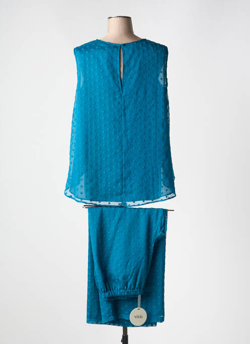 Pyjama coupe droite bleu VIVIS femme