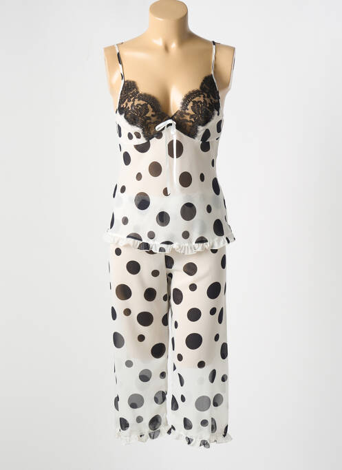 Pyjama coupe droite blanc ALBA femme