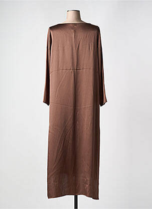 Chemise de nuit manches longues marron VIVIS femme