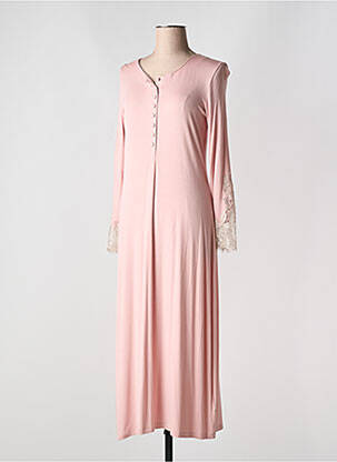 Chemise de nuit manches longues rose VIVIS femme
