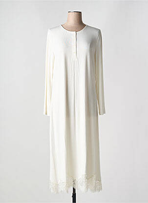Chemise de nuit manches longues blanc VIVIS femme