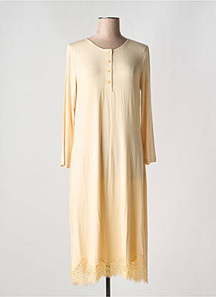 Chemise de nuit manches longues beige VIVIS femme
