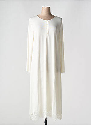 Chemise de nuit manches longues blanc VIVIS femme