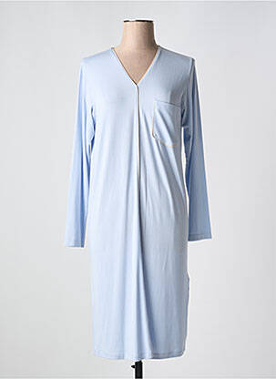 Chemise de nuit manches longues bleu PLUTO femme