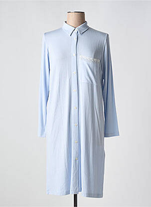 Chemise de nuit manches longues bleu PLUTO femme