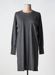 Chemise de nuit manches longues gris PLUTO femme