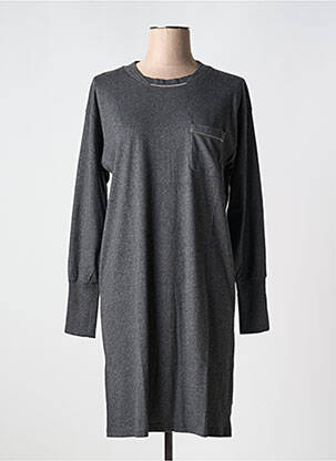 Chemise de nuit manches longues gris PLUTO femme