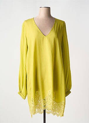 Chemise de nuit col v vert VIVIS femme