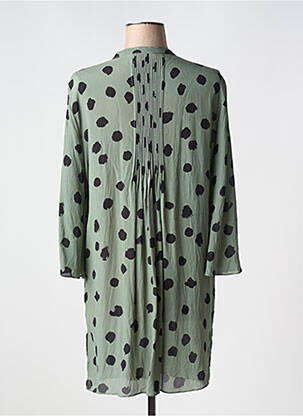 Robe courte coupe fluide manches 3/4 vert MARYAN MEHLHORN femme