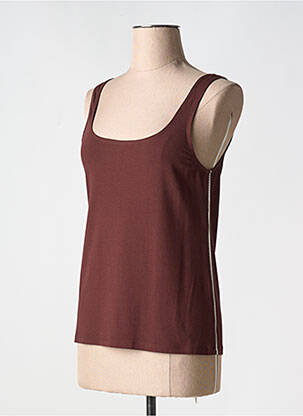 Top stretch fines bretelles marron MARYAN MEHLHORN femme