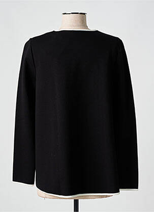 Sweat-shirt broderie manches longues noir LISANZA femme