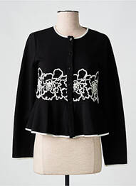 Veste casual col rond noir LISANZA femme