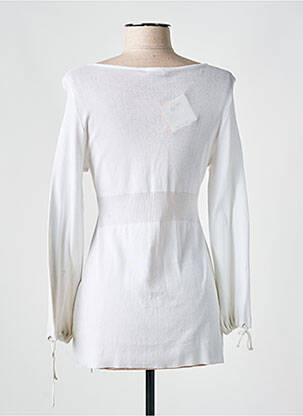 Gilet manches longues coupe cintrée blanc LISANZA femme