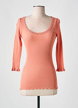 Pull stretch manches 3/4 rose LISANZA femme