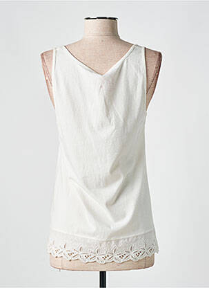 Débardeur stretch sans manche beige PLUTO ON THE MOON femme
