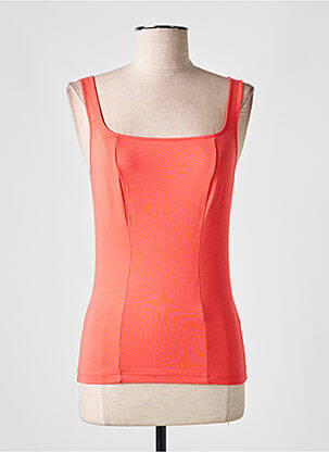 Débardeur stretch sans manche orange CHIARO SCURO femme