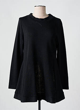 Pull stretch manches longues noir LISANZA femme