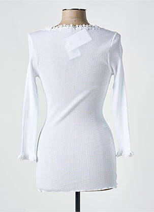 Pull stretch manches 3/4 blanc LISANZA femme