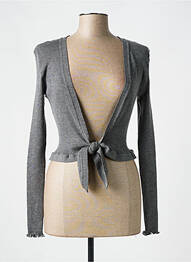 Gilet manches longues stretch gris LISANZA femme