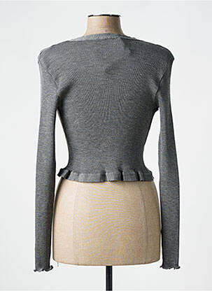 Gilet manches longues stretch gris LISANZA femme