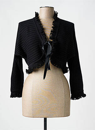 Boléro fermeture liens à nouer noir EDITH LAAGAB femme