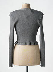 Gilet manches longues gris LISANZA pour femme seconde vue