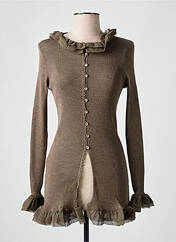 Gilet manches longues marron LISANZA pour femme seconde vue