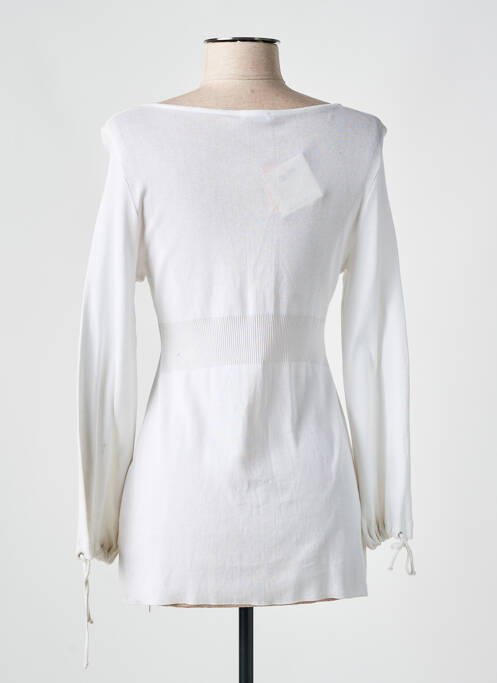 Gilet manches longues coupe cintrée blanc LISANZA femme