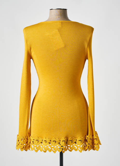 Gilet manches longues stretch jaune LISANZA femme